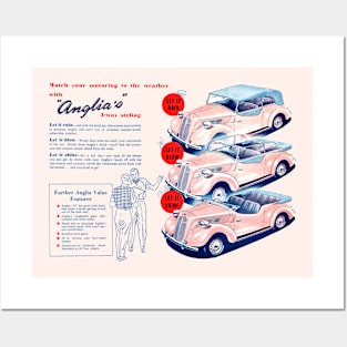 1950 FORD ANGLIA 10 - brochure Posters and Art